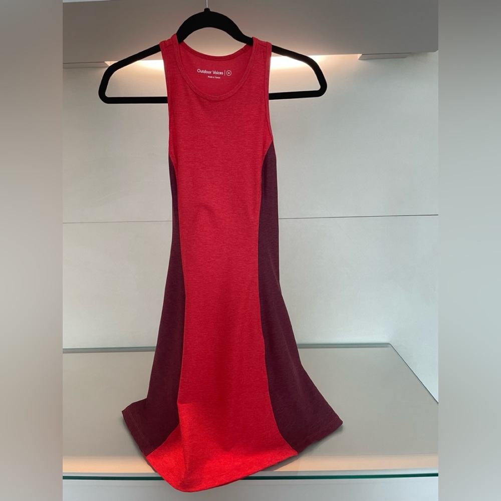 EUC Outdoor Voices Red and Dark Red Tennis Dress
